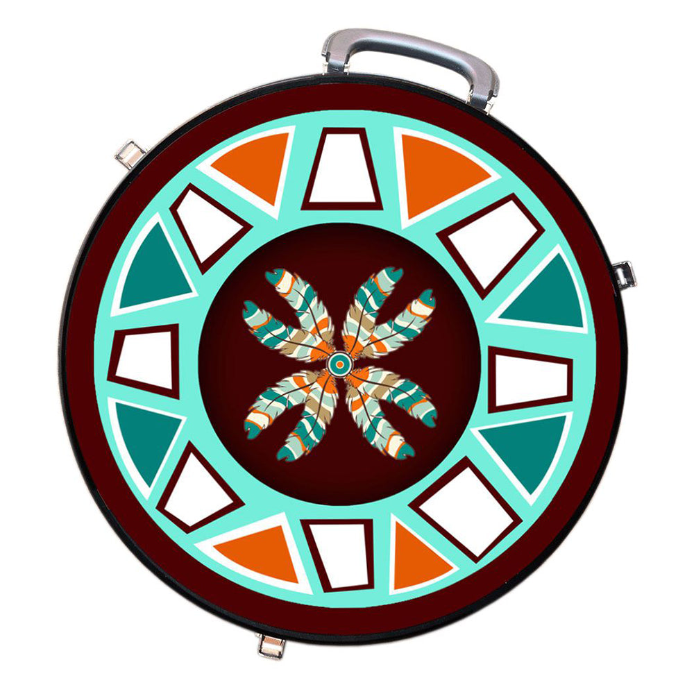 Medium 4 Rope Capacity Can with Attractive Printed Genuine Leather Trim Storage Canister Unique Durable Solution Gift