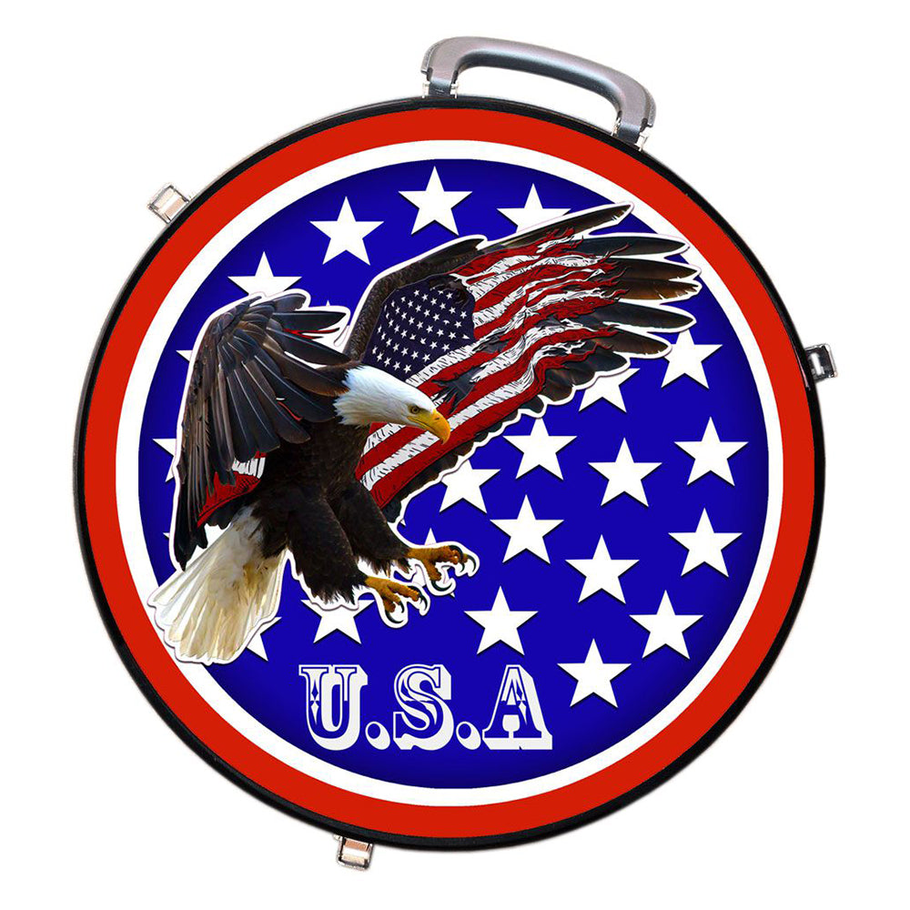 Medium 4 Rope Capacity Can with Attractive Printed Genuine Leather Trim Storage Canister Unique Durable Solution Gift