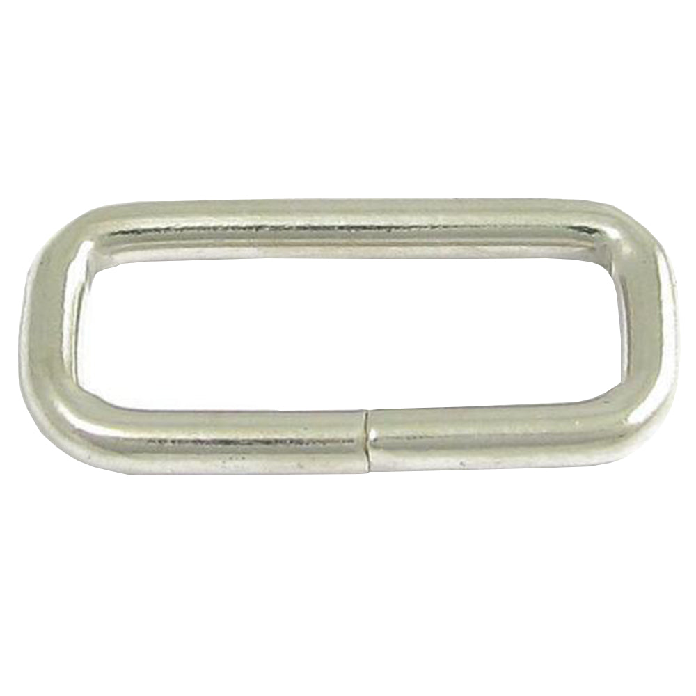 3/8 In X 3/4 Western Horse Wire Rectangle Strap Loop Nickel Plated