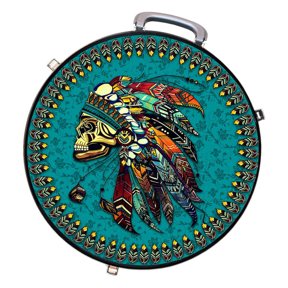 Medium 4 Rope Capacity Can with Attractive Printed Genuine Leather Trim Storage Canister Unique Durable Solution Gift