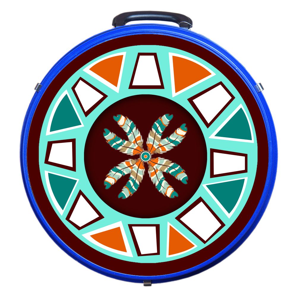 Hilason Medium 4 Rope Capacity Rope Can With Attractive Printed Genuine Leather Trim