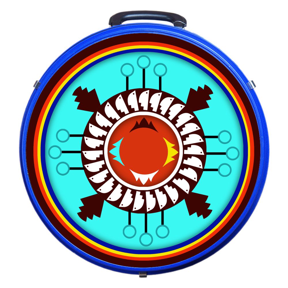 Hilason Medium 4 Rope Capacity Rope Can With Attractive Printed Genuine Leather Trim