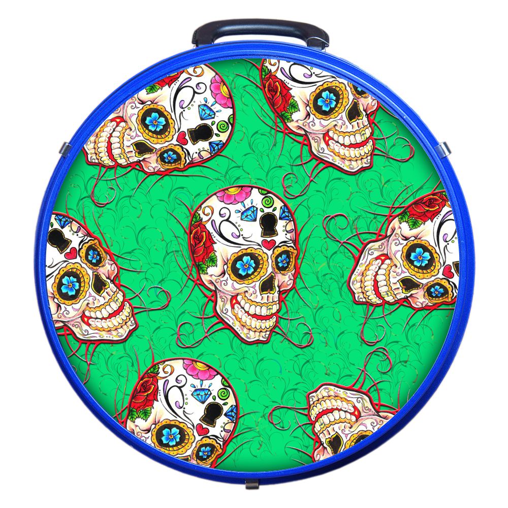 Hilason Medium 4 Rope Capacity Rope Can With Attractive Printed Genuine Leather Trim