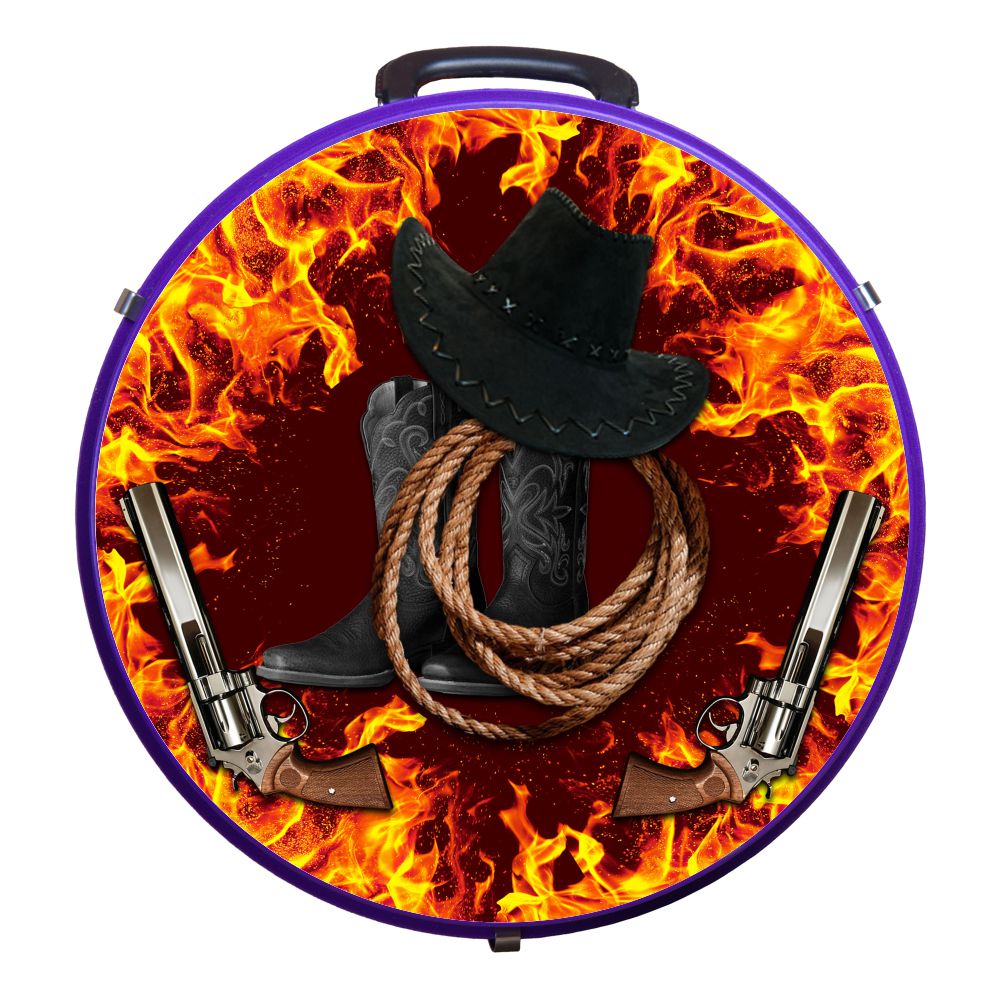 Medium 4 Rope Capacity Can with Attractive Printed Genuine Leather Trim Storage Canister Unique Durable Solution Gift