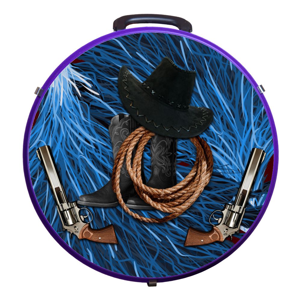 Medium 4 Rope Capacity Can with Attractive Printed Genuine Leather Trim Storage Canister Unique Durable Solution Gift