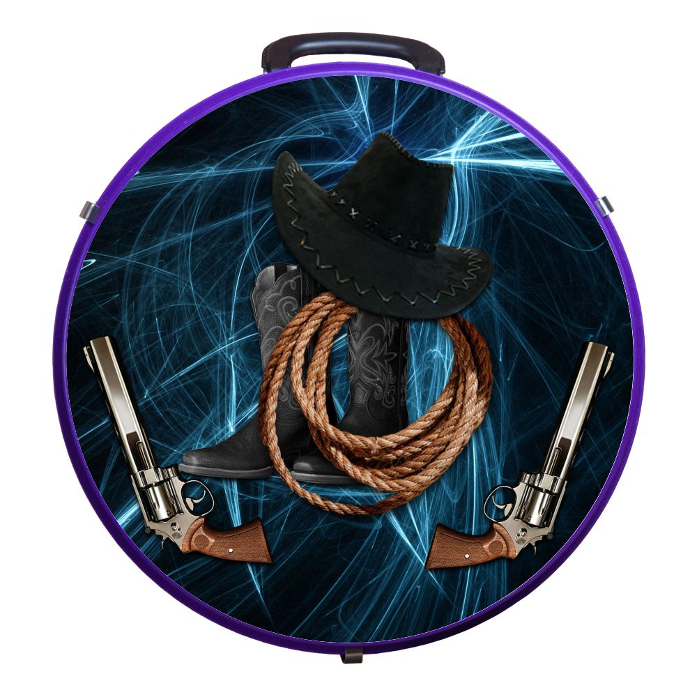 Medium 4 Rope Capacity Can with Attractive Printed Genuine Leather Trim Storage Canister Unique Durable Solution Gift