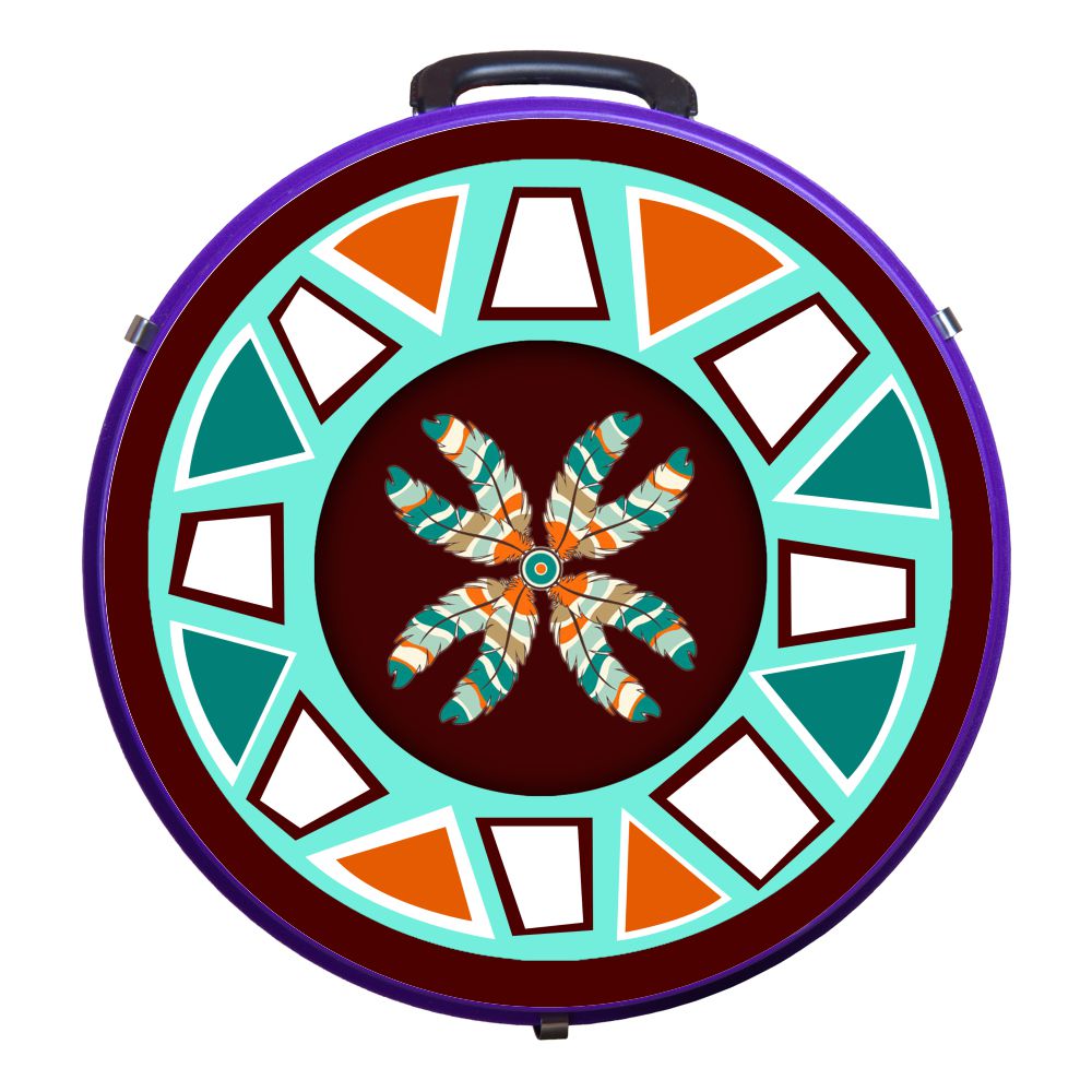 Medium 4 Rope Capacity Can with Attractive Printed Genuine Leather Trim Storage Canister Unique Durable Solution Gift