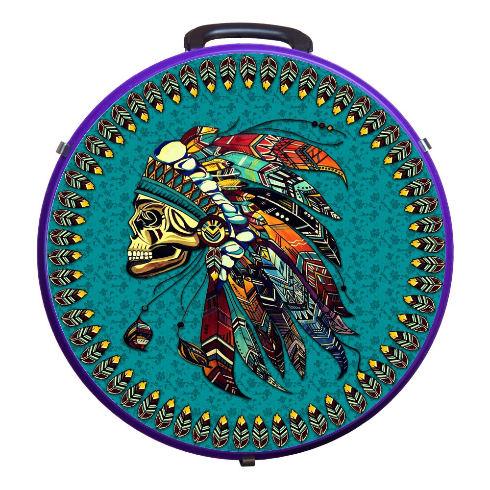 Medium 4 Rope Capacity Can with Attractive Printed Genuine Leather Trim Storage Canister Unique Durable Solution Gift