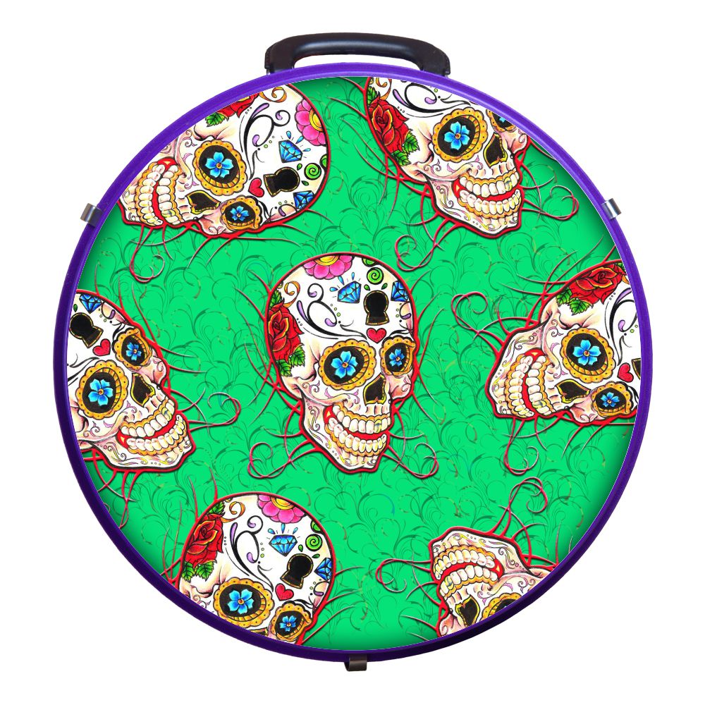 Medium 4 Rope Capacity Can with Attractive Printed Genuine Leather Trim Storage Canister Unique Durable Solution Gift