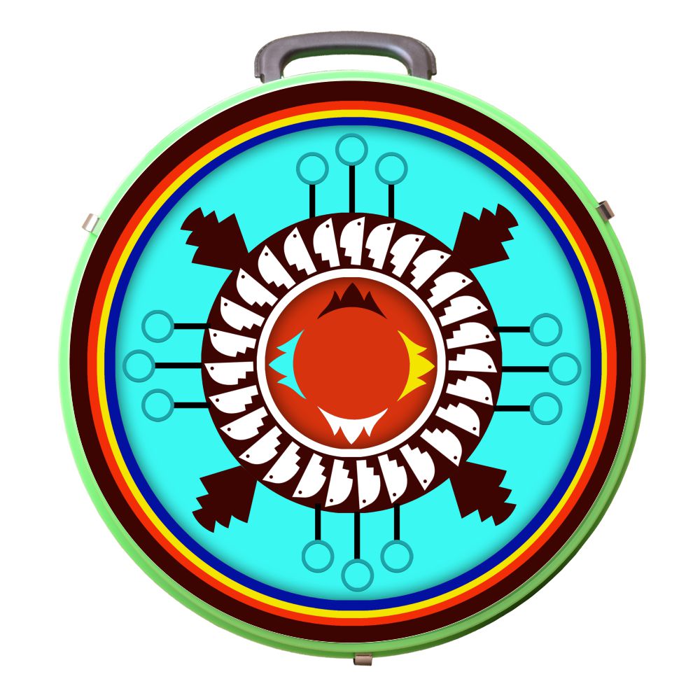 Hilason Medium 4 Rope Capacity Can With Attractive Printed Genuine Leather Trim