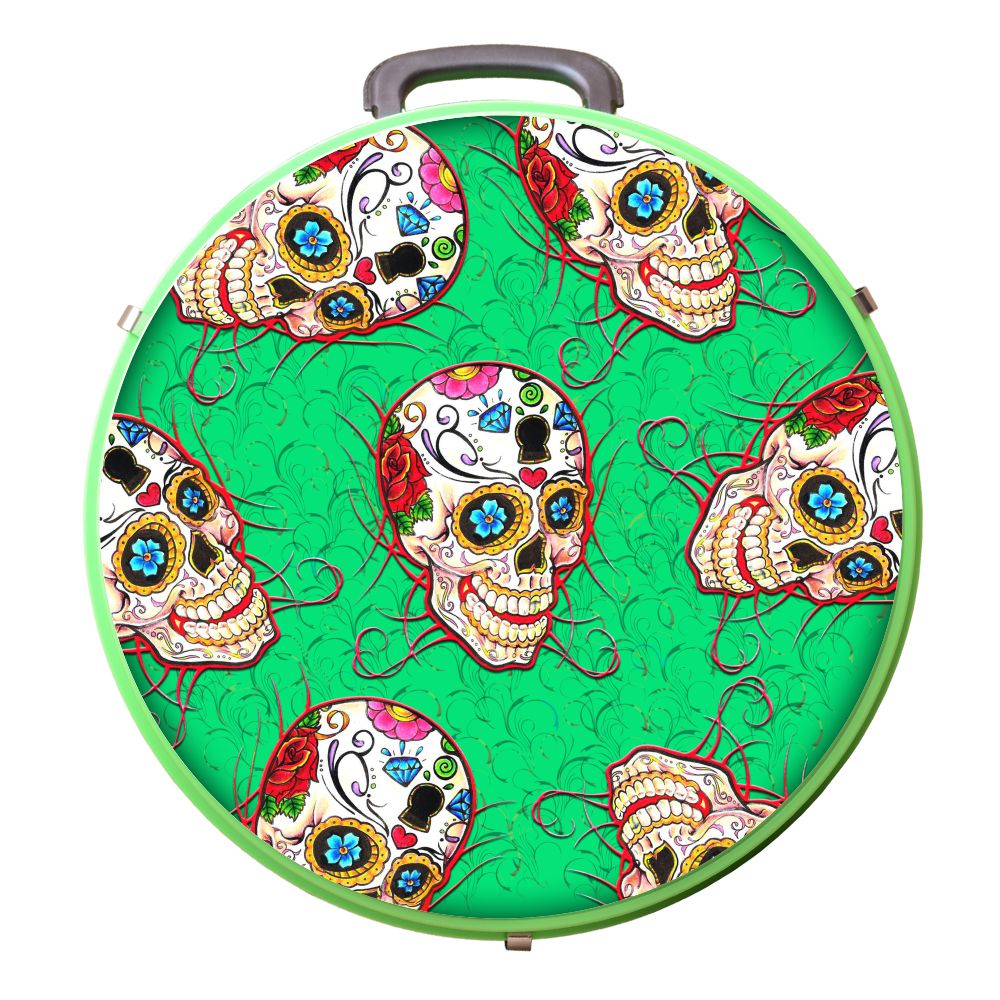 Hilason Medium 4 Rope Capacity Can With Attractive Printed Genuine Leather Trim