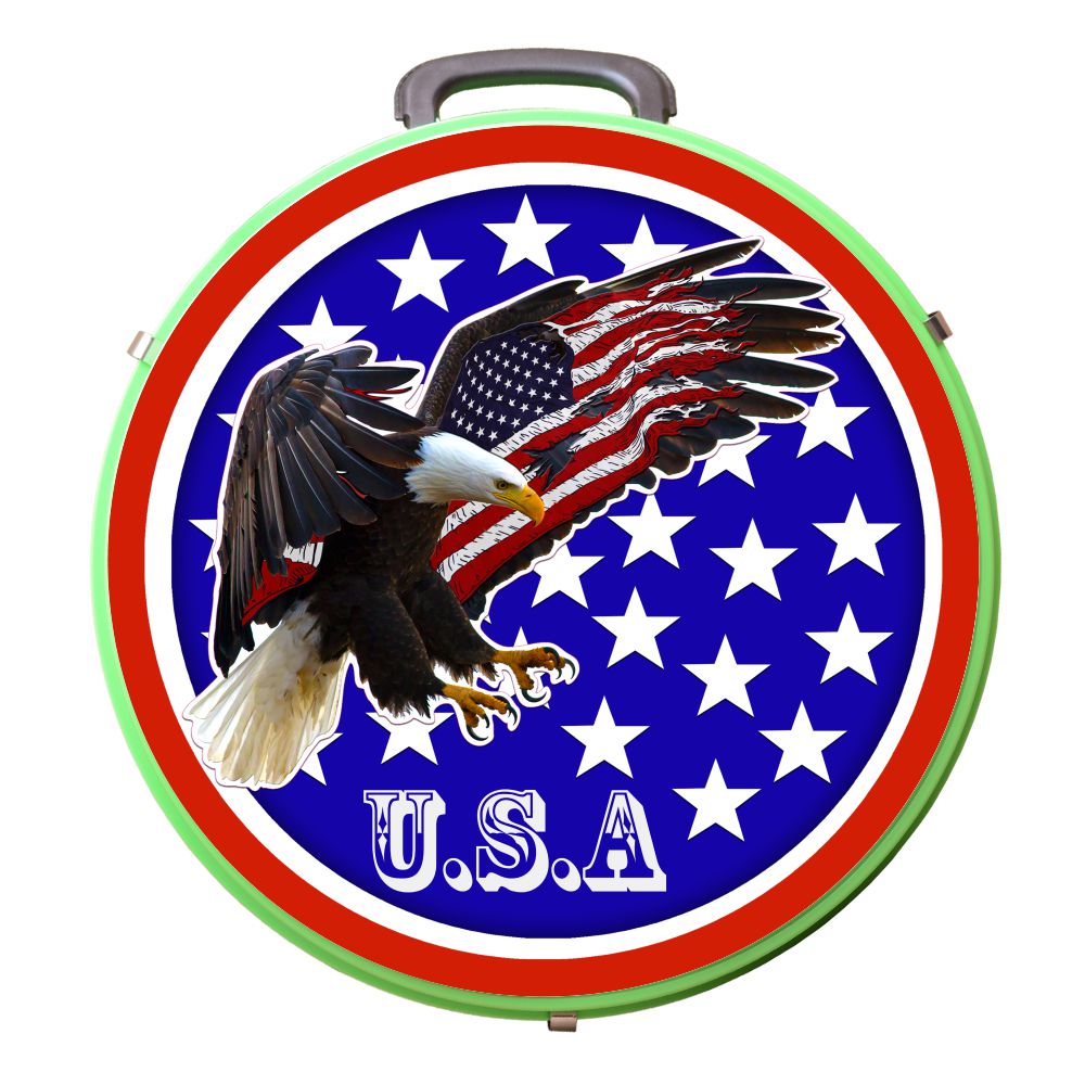 Hilason Medium 4 Rope Capacity Can With Attractive Printed Genuine Leather Trim