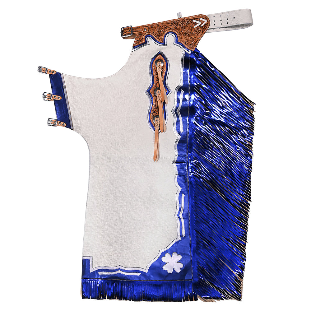 Hilason Handmade Genuine Leather Chaps Adult Handtooled Rodeo Bull Riding