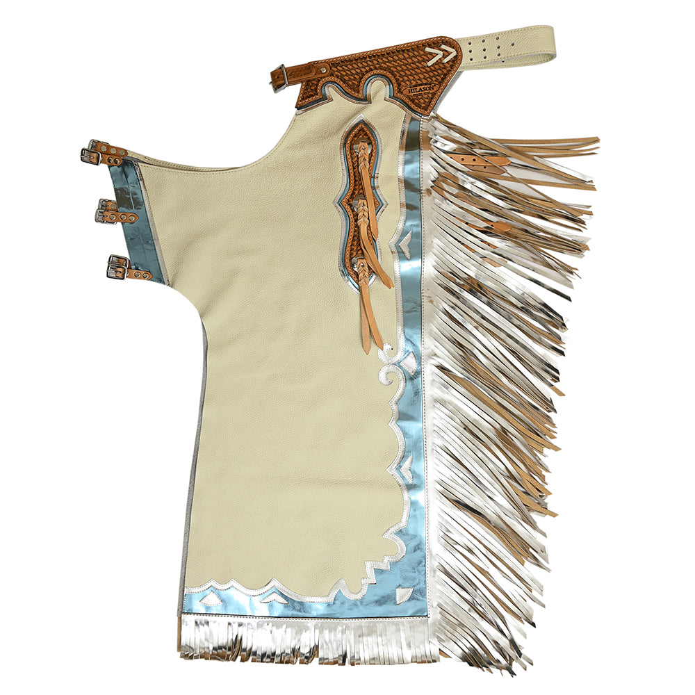 HILASON Western Horse Bull Riding Genuine Leather Rodeo Chaps