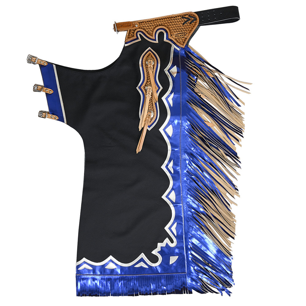 Hilason Handmade Genuine Leather Chaps Adult Handtooled Rodeo Bull Riding