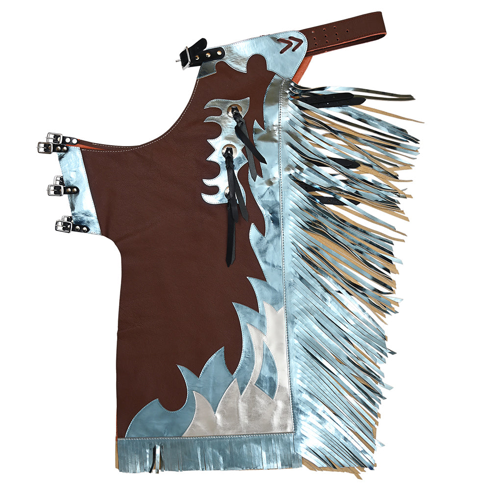 HILASON Western Horse Bull Riding Genuine Leather Rodeo Chaps