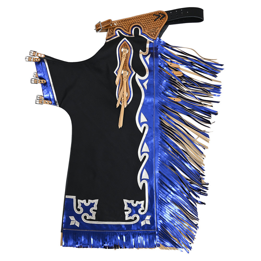 Hilason Handmade Genuine Leather Chaps Adult Handtooled Rodeo Bull Riding