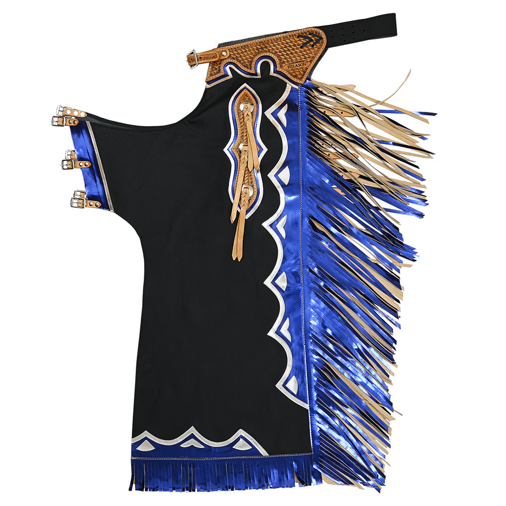 Hilason Handmade Genuine Leather Chaps Adult Handtooled Rodeo Bull Riding