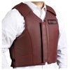 HILASON Safety Bull Riding Vest Protective Leather Maroon | Equestrian Unisex Rodeo Men & Women