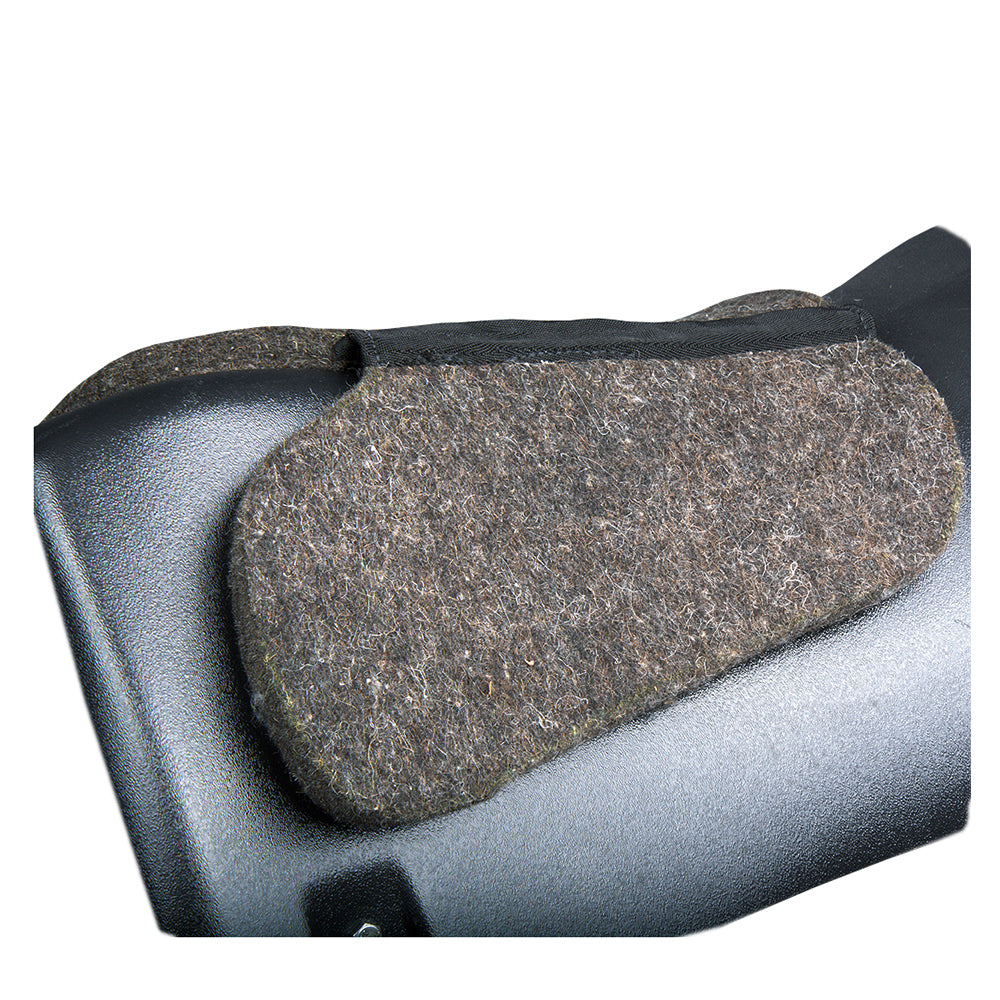 HILASON Western Wool Felt Horse Saddle Pad W/ Distressed Wear Leather Made in USA | for Horses