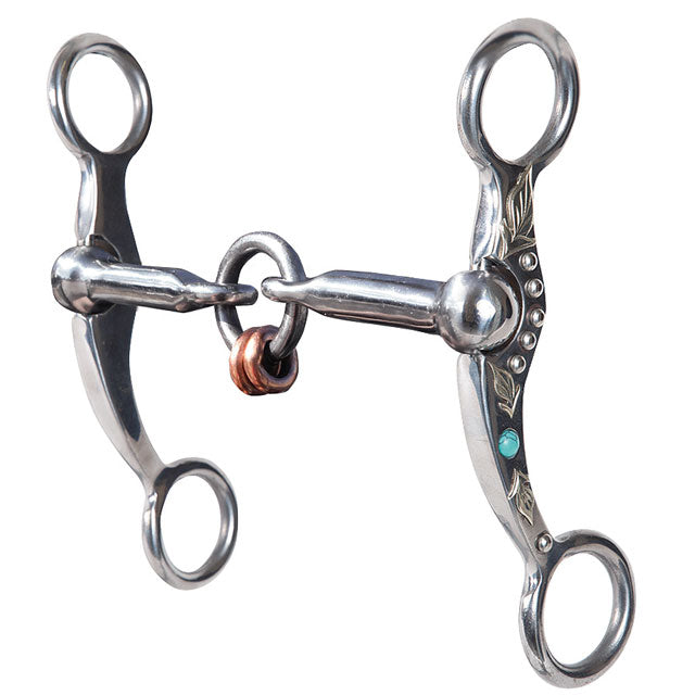 5 1/4" Professional Choice Silver Feather Shank Lifesaver Horse Mouth Bit