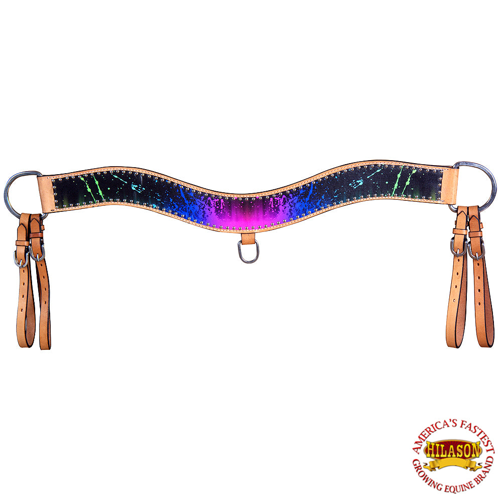 Hilason Western Horse Tripping Breast Collar Splatter American Leather