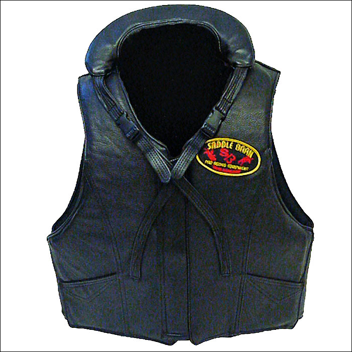 Tall Medium Saddle Barn Leather Outhershell Adjustable Bareback Vest