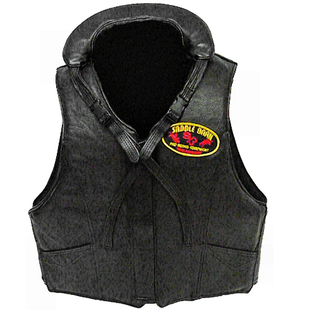 Tall Large Saddle Barn Leather Outhershell Adjustable Bareback Vest