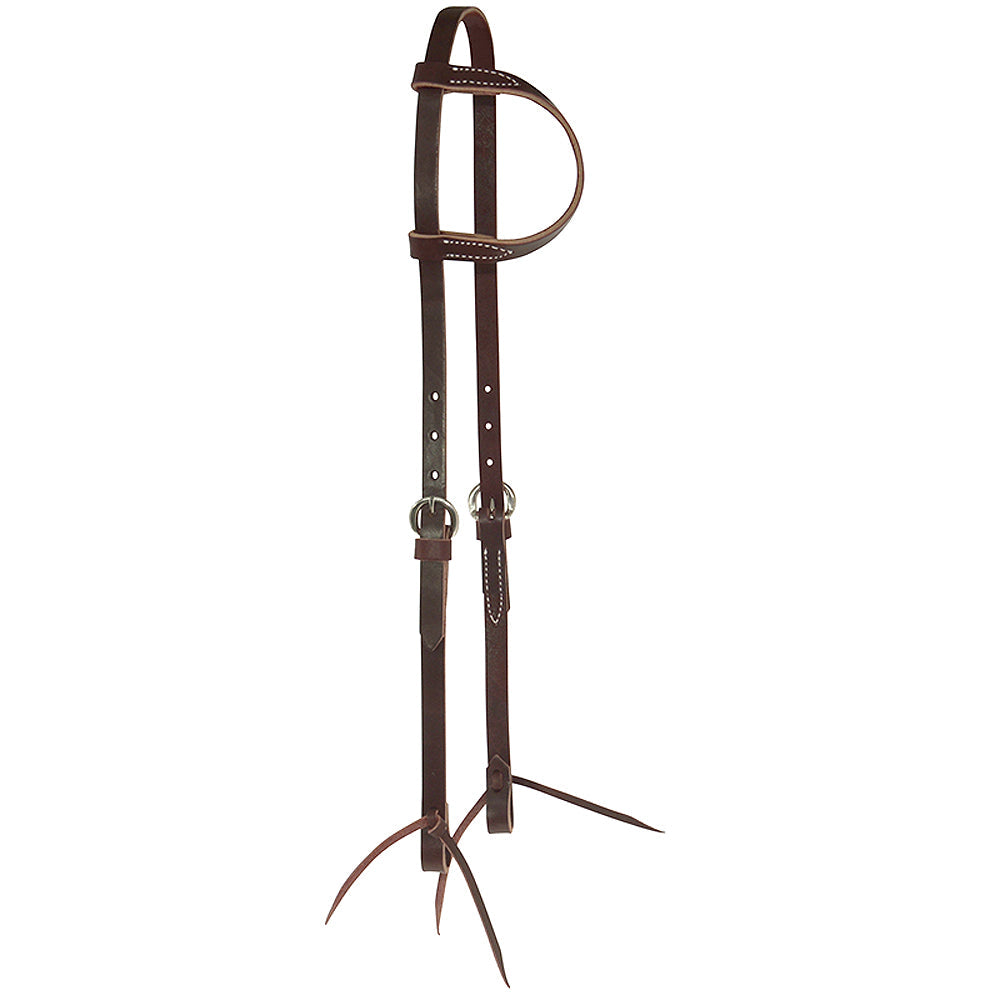 Circle Y 5/8Ìâ‰âÂå? Single Ply Leather Horse One Ear Headstall Tie Bit Ends Mahogany