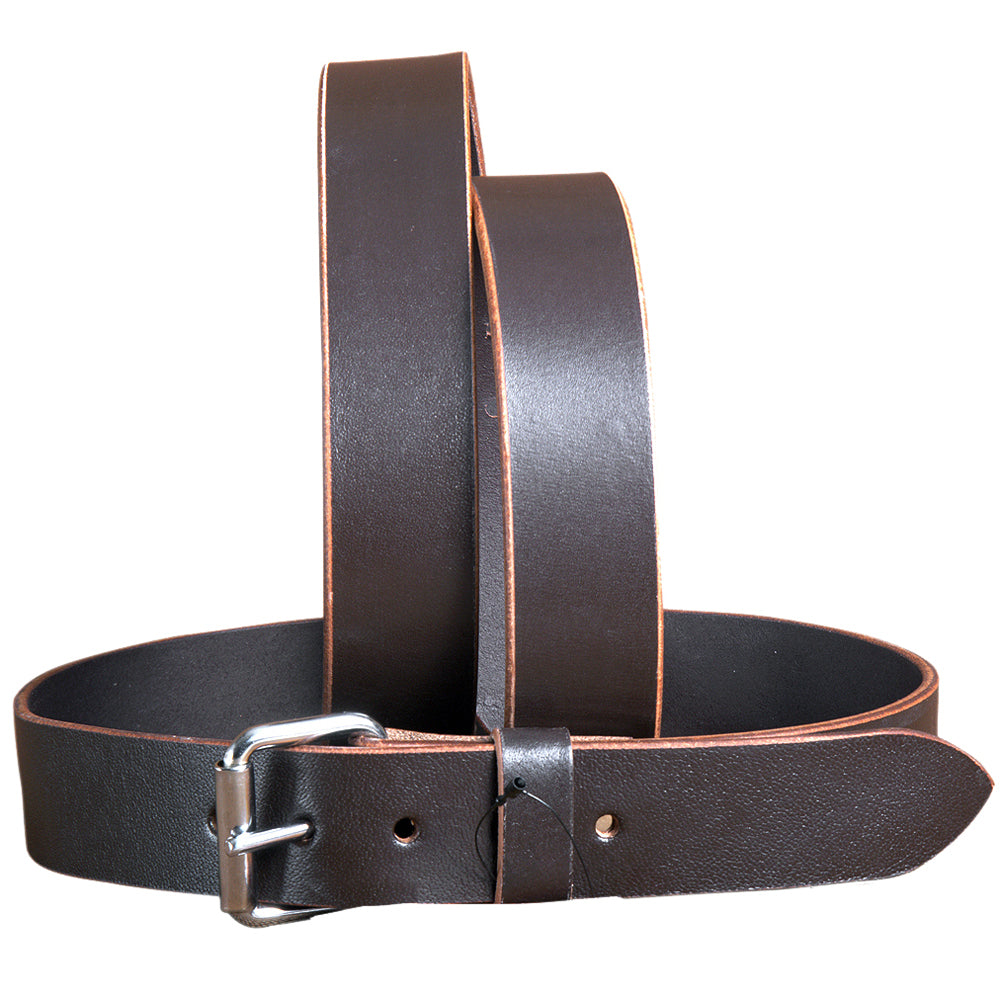 HILASON Western Genuine Leather Belt for Handmade Unisex Full Grain Heavy Duty Belt Dark Brown