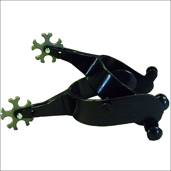 2 1/4" Saddle Barn Bull Riding Super Pro Steel Spur With Rowels