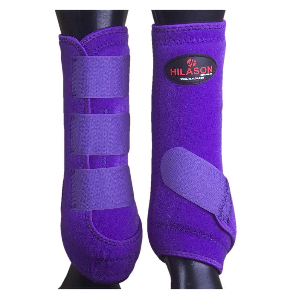 Purple HILASON Horse Medicine Sports Boots Front Leg