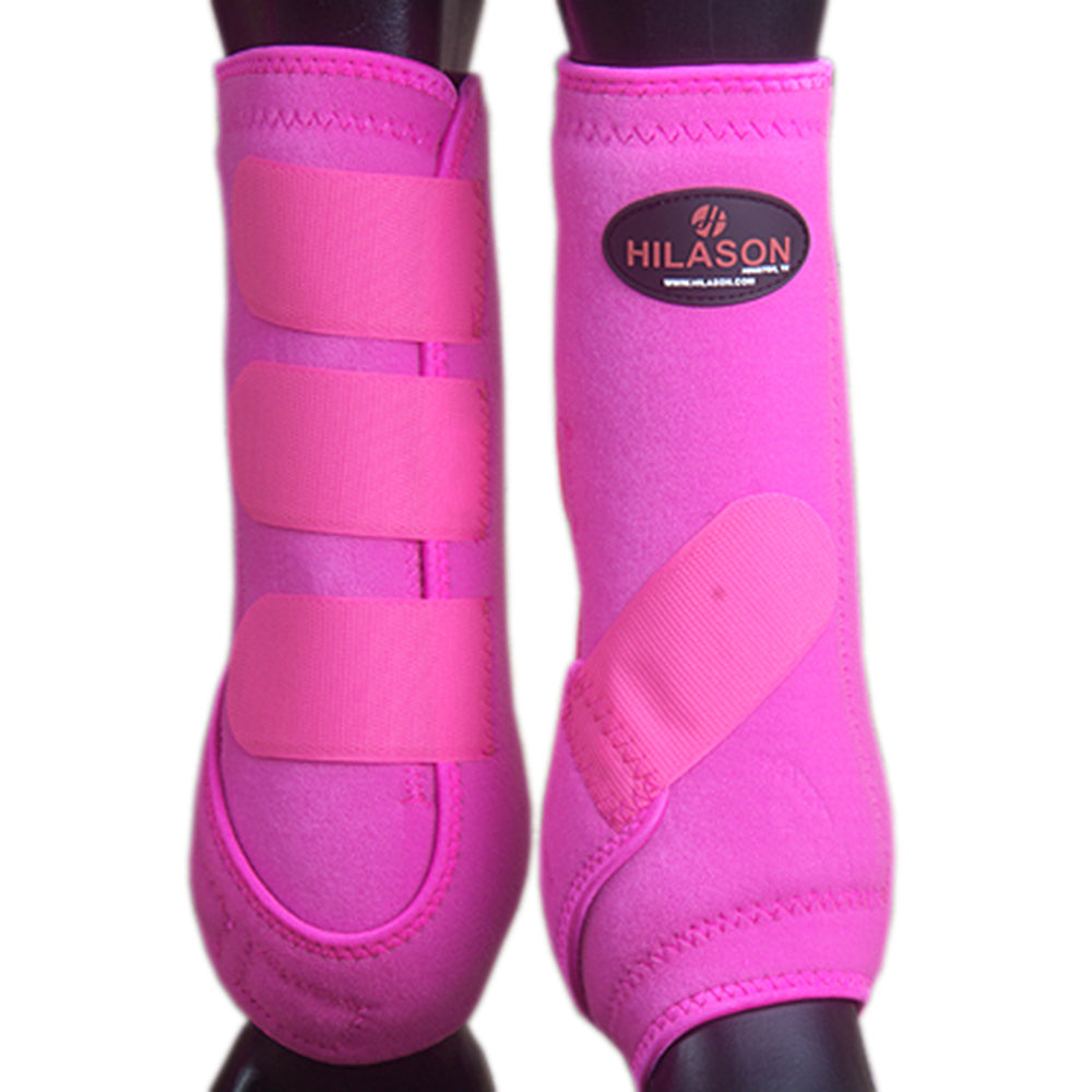 Pink Large HILASON Horse Medicine Sports Boots Rear Hind Leg
