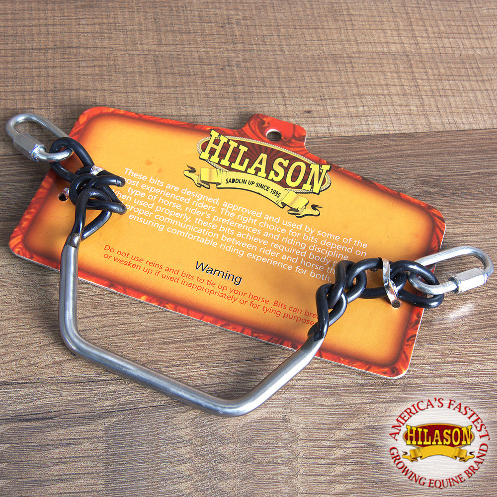 Hilason Western Horse Mouth Stainless Steel U Curb Chain W/ Quick Links