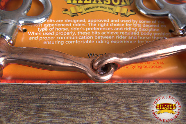 4-3/4" Hilason Malleable Iron Horse Copper Snaffle Breaking Mouth Bit
