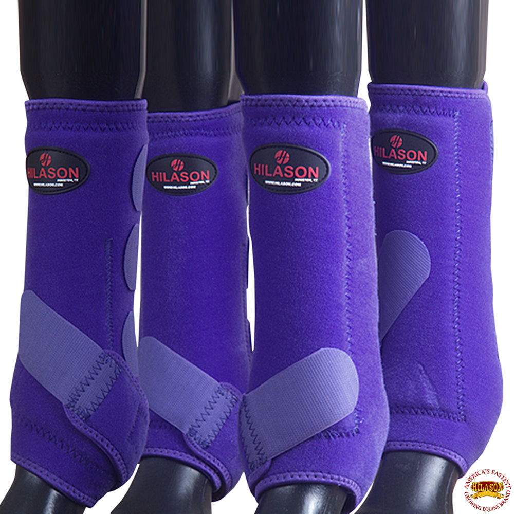 4 Pack Hilason Horse Medicine Sports Boots Front Rear Hind Hind Leg