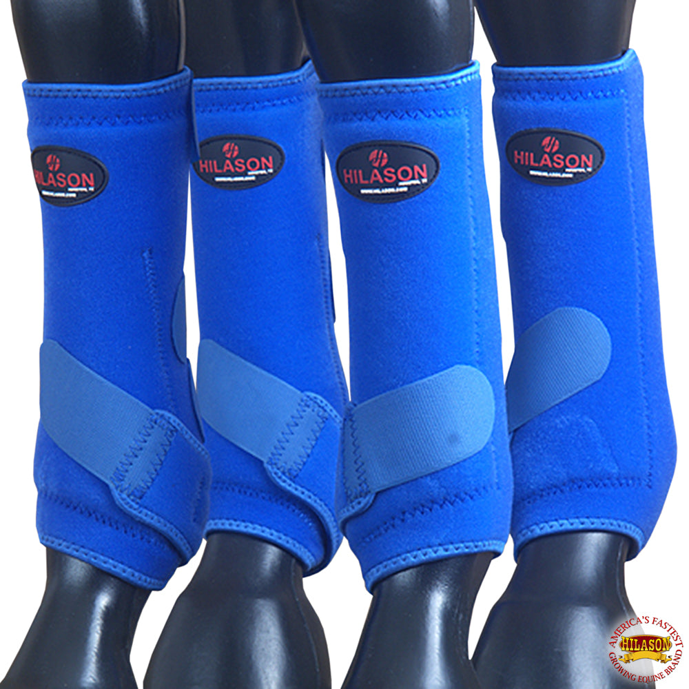 4 Pack Lrg Hilason Horse Medicine Sports Boots Front Rear Hind Leg