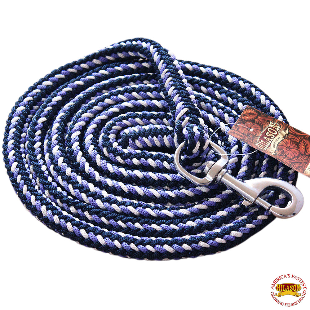 HILASON 3/8" X 8' Weaver Leather Ends Poly Roper Rein W/Snap Multi Color | Roper Reins | Poly Reins | Poly Roper Reins | Reins for Horses
