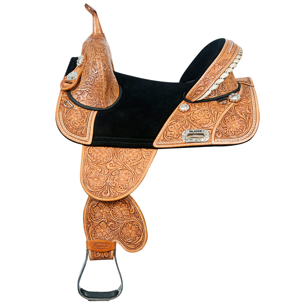 Hilason Western Horse Treeless Trail Barrel Saddle American Leather