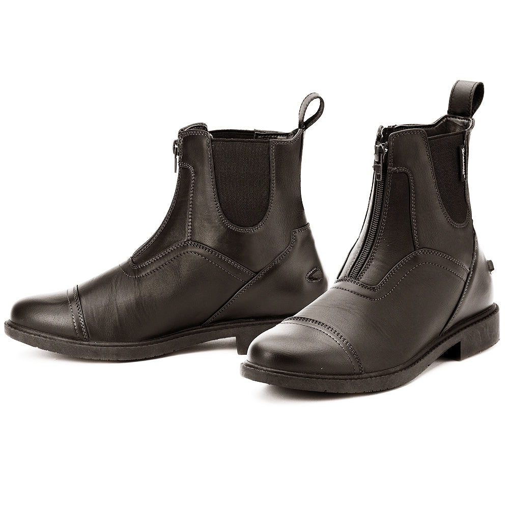 41 Sz Ovation Horse Rider Energy Zip Front Synthetic Paddock Boots Brown