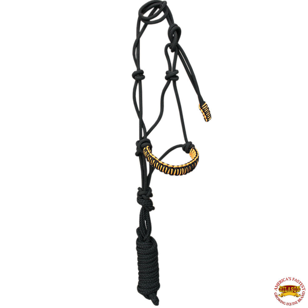 HILASON Western Horse Poly Rope Tied Adjustable Halter 8 Ft Lead