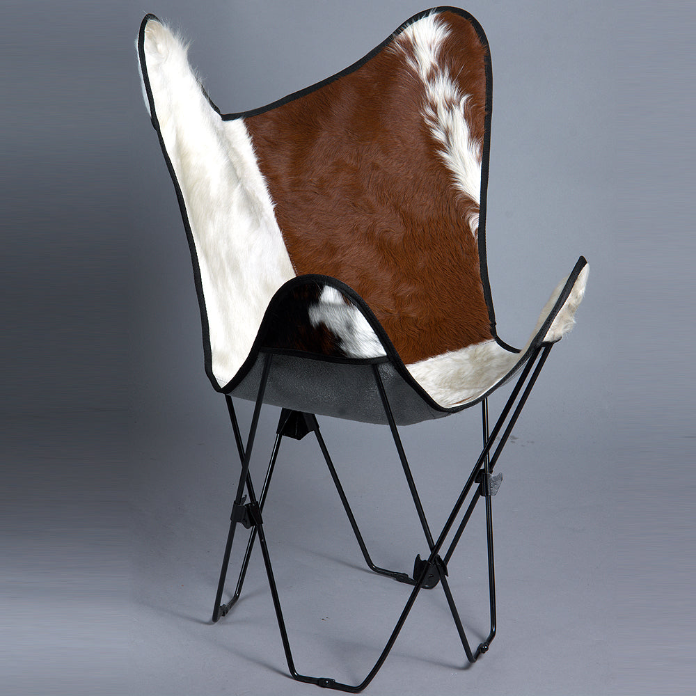 Made In Usa Genuine Leather Butterfly Chair Folding Modern Sling Seat