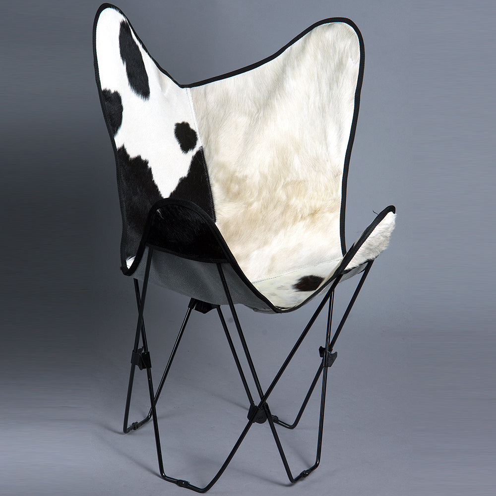Made In Usa Genuine Leather Butterfly Chair Folding Modern Sling Seat