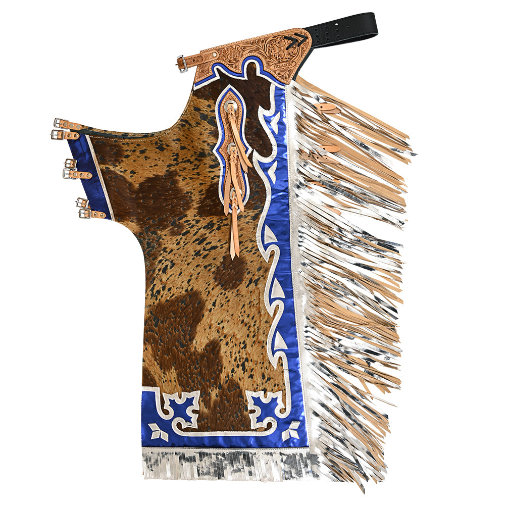 HILASON Pro Rodeo Bull Riding Chaps Genuine Leather | for Men and Women Western Unisex