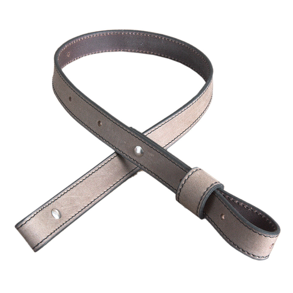 Hilason Handmade Buffalo Hide Genuine Leather Rifle Sling Grey 1Inch Wide