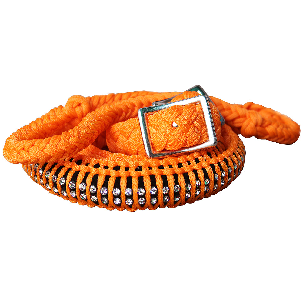 Hilason Braided Poly Barrel Horse Racing Reins Flat Grip Knots 1" X 8Ft | Horse Racing | Barrel Rein Horse | Horse Racing Gifts