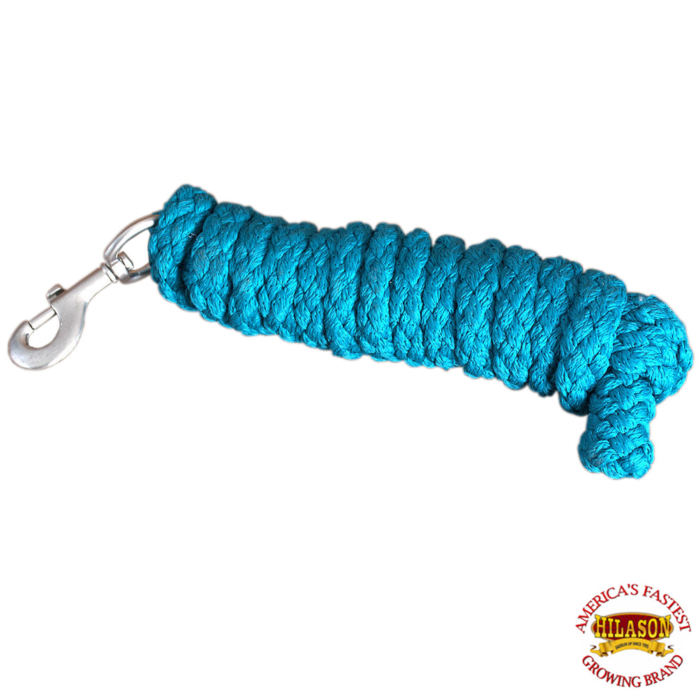 Horse Riding Poly Roping Lead Rope Fuchsia 1/4X 8 Ft Snaps Hilason