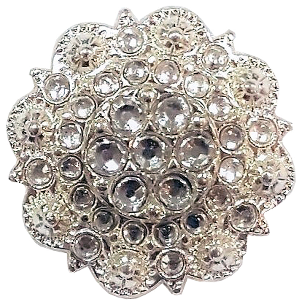 Western Screw Back Concho White Clear Crystalsberry Headstall Saddle