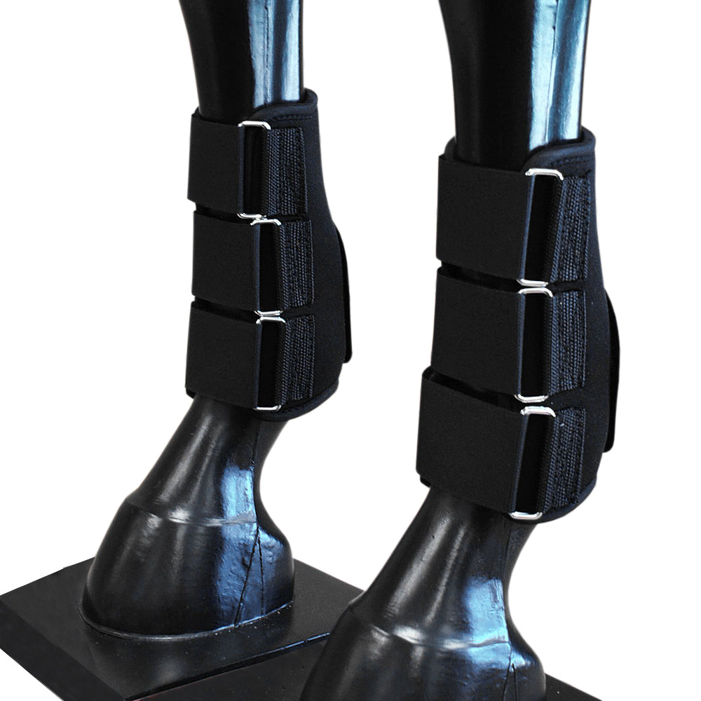 Hilason Western Horse Tack Leg Protection Deluxe Skid Bootsblack