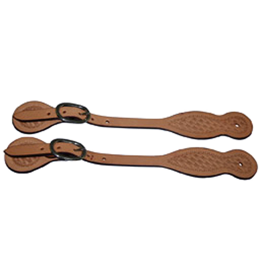 180062 Hilason Russet Leather Spur Strap 5/8In Skirt Western Cowboy